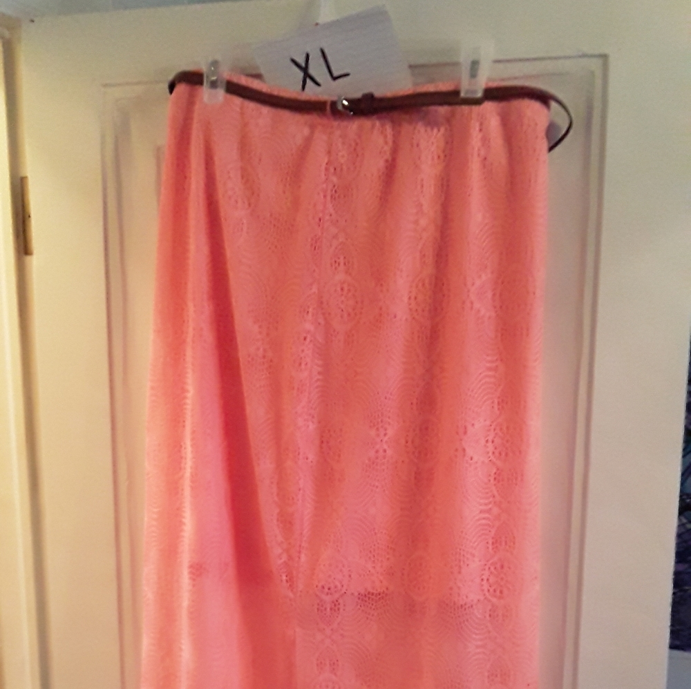 Xl peach skirt long